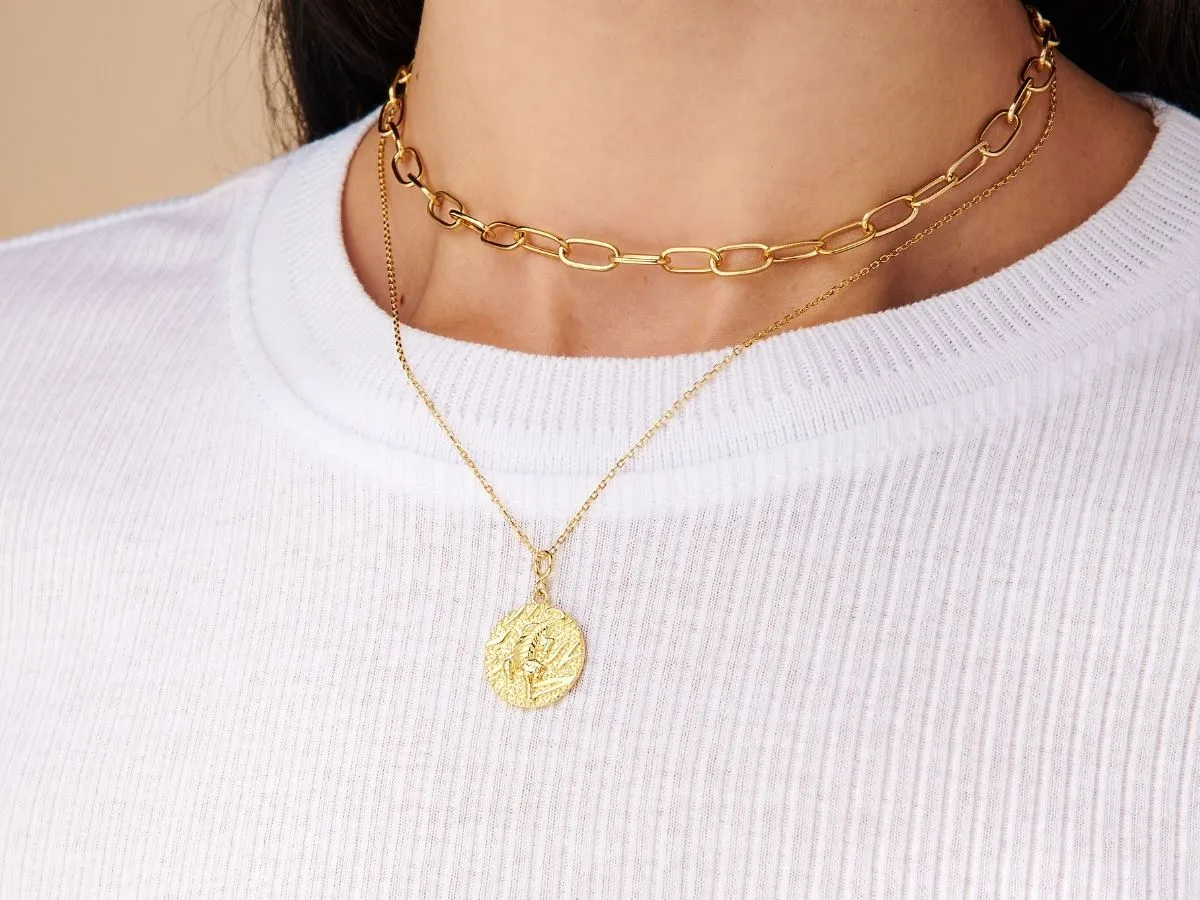 Tiger Coin Necklace