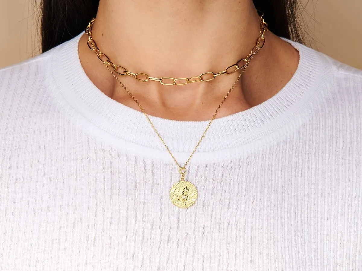 Tiger Coin Necklace