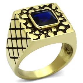 TK763 IP Gold(Ion Plating) Stainless Steel Ring with Synthetic in Montana