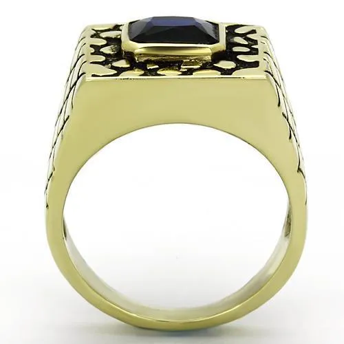 TK763 IP Gold(Ion Plating) Stainless Steel Ring with Synthetic in Montana