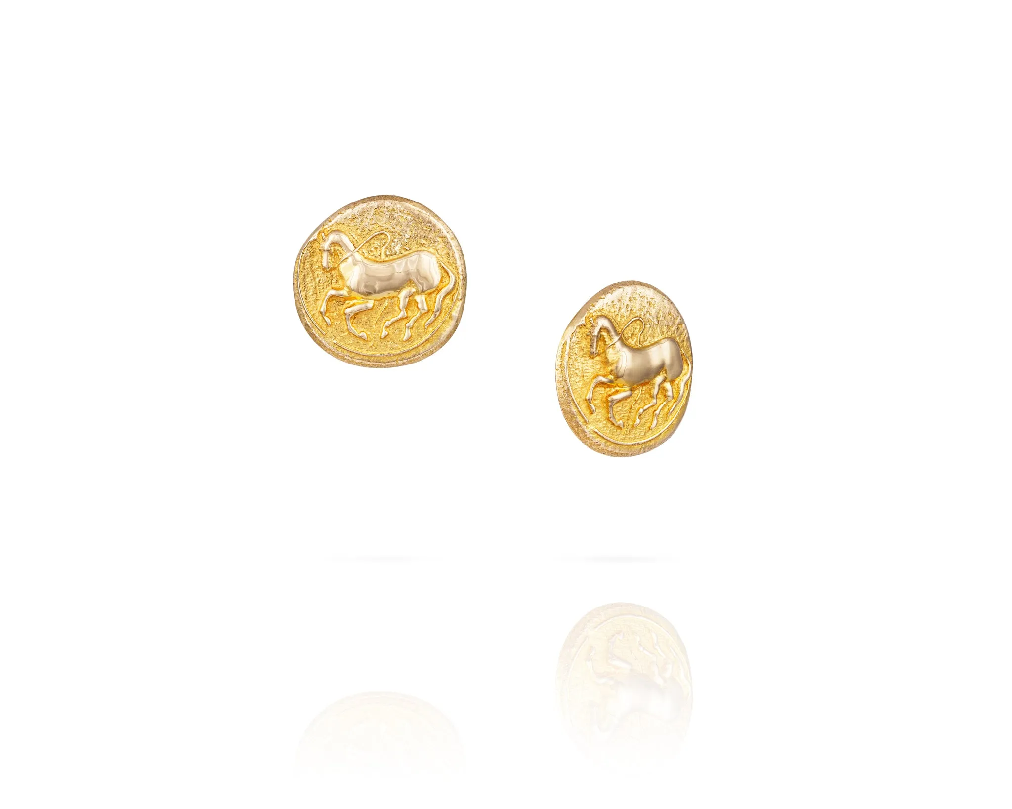 Trojan Coin Earrings | Gold