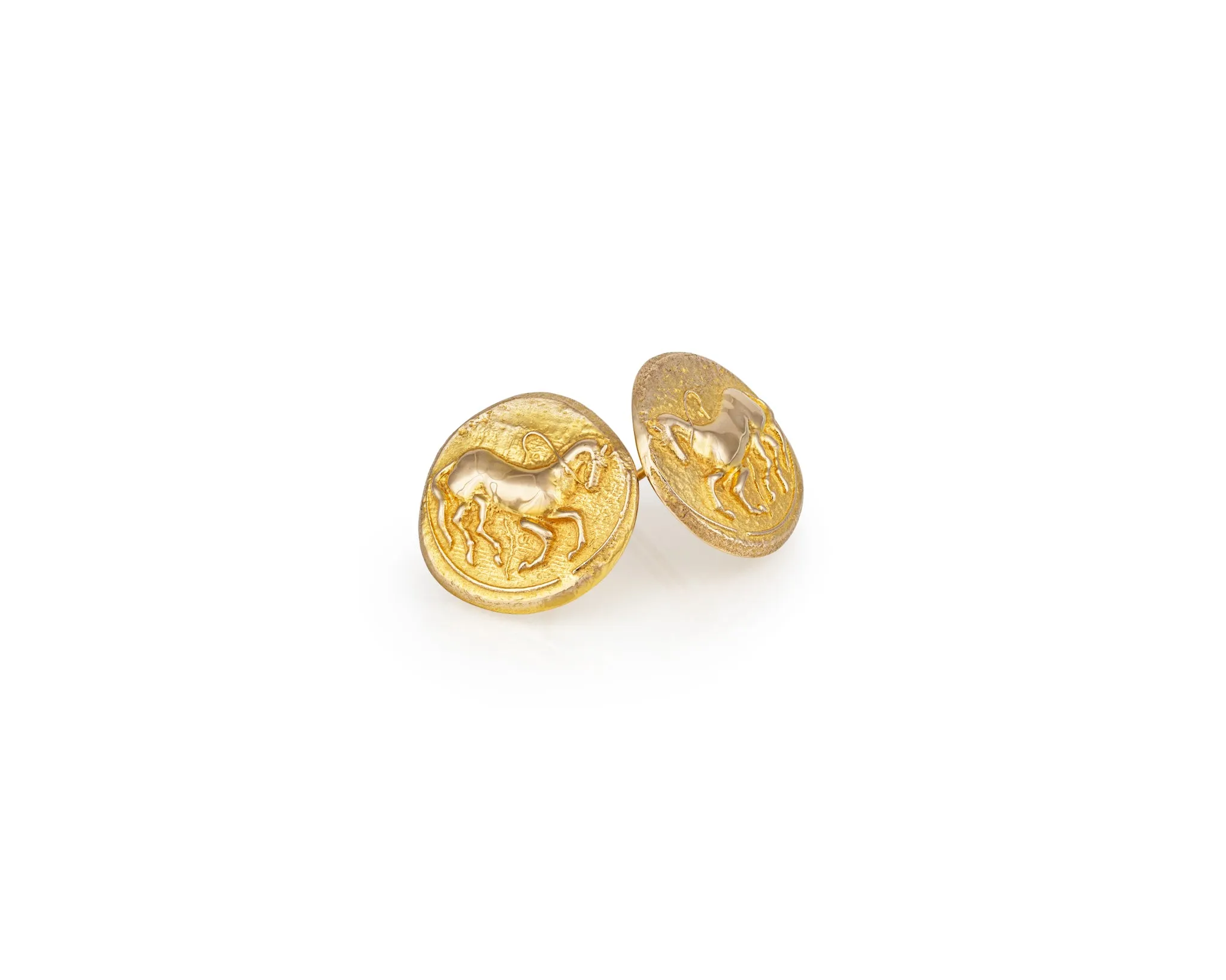 Trojan Coin Earrings | Gold