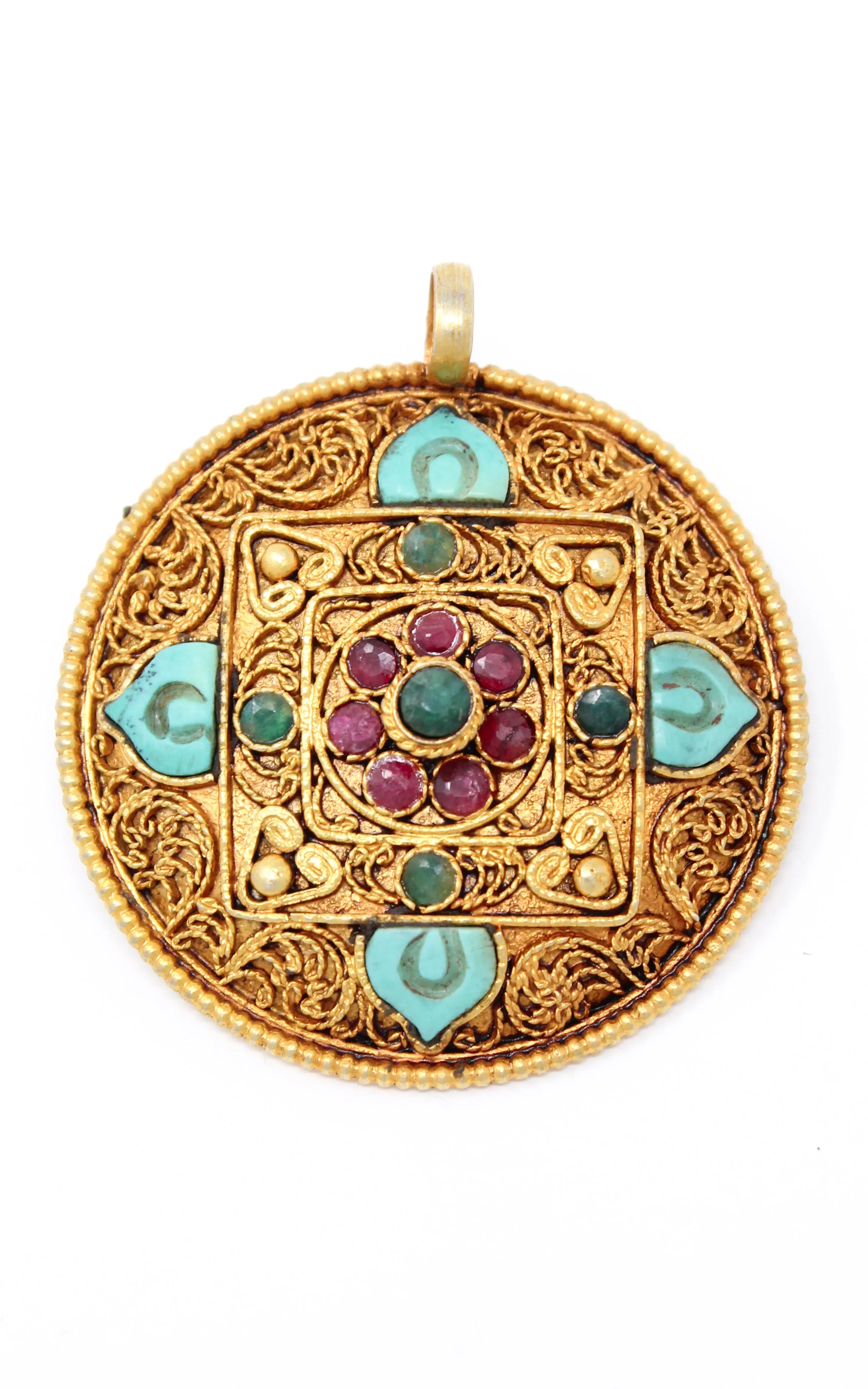 Unique Gold Mandala Pendant