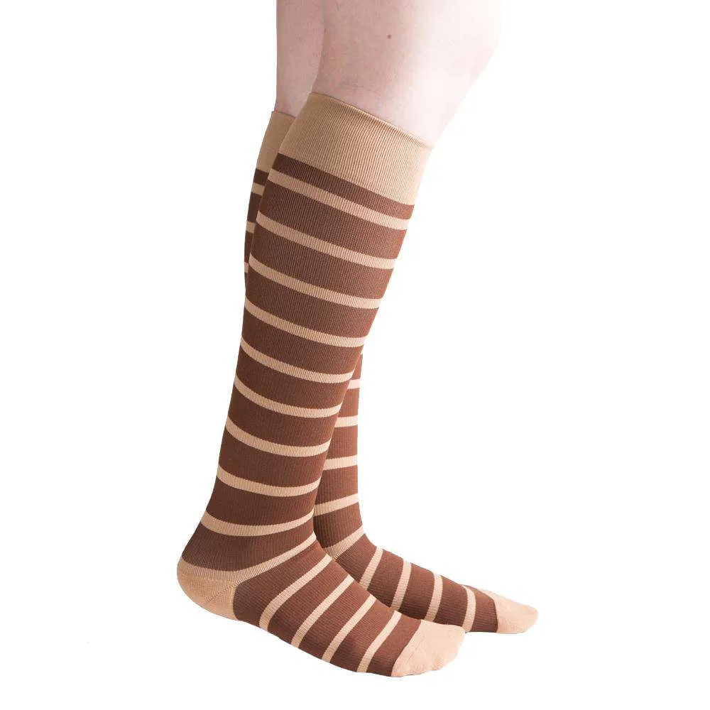 VenaCouture Women's Bold Candy Striped Compression Socks