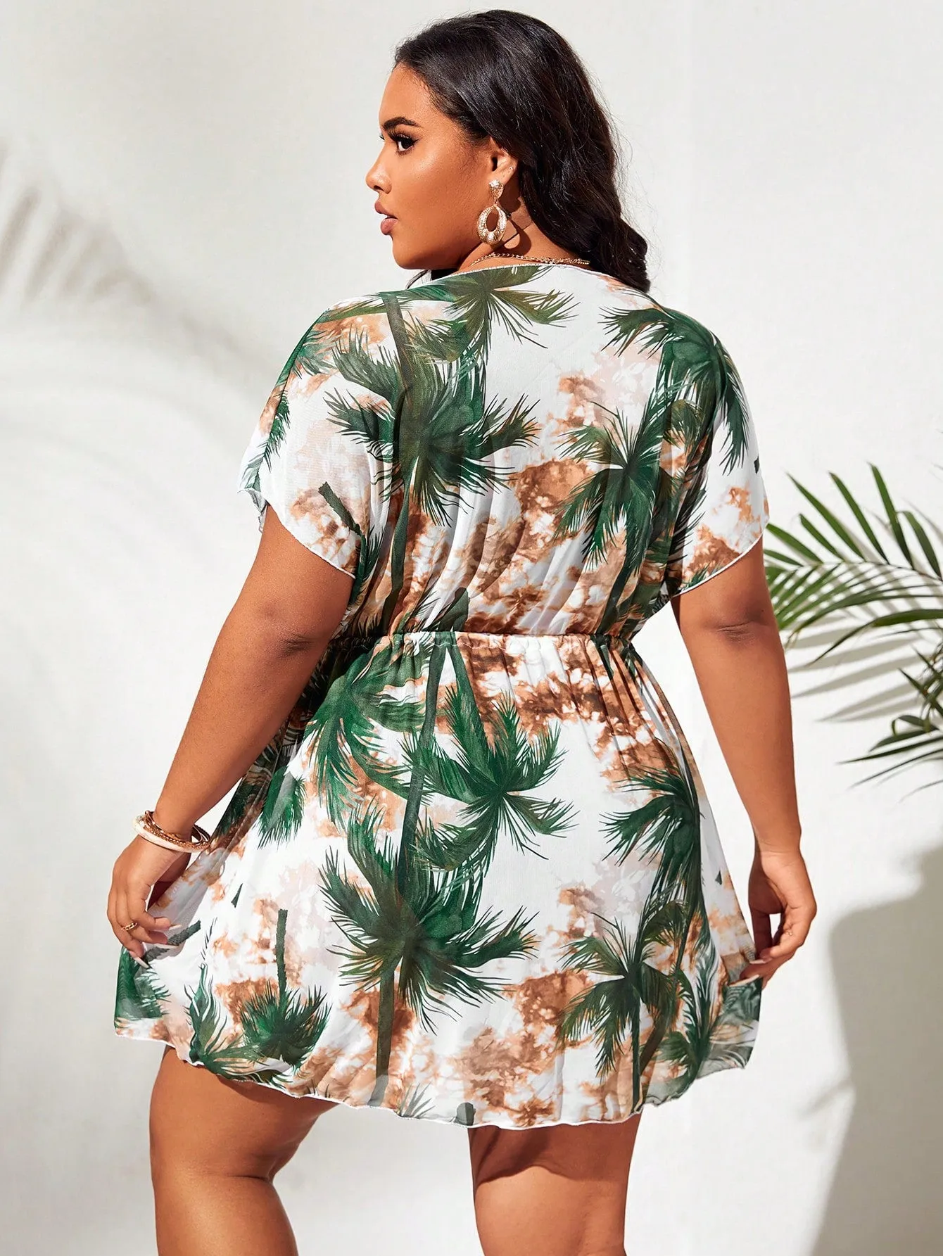 Vestido Saída de Praia Coqueiro Plus Size