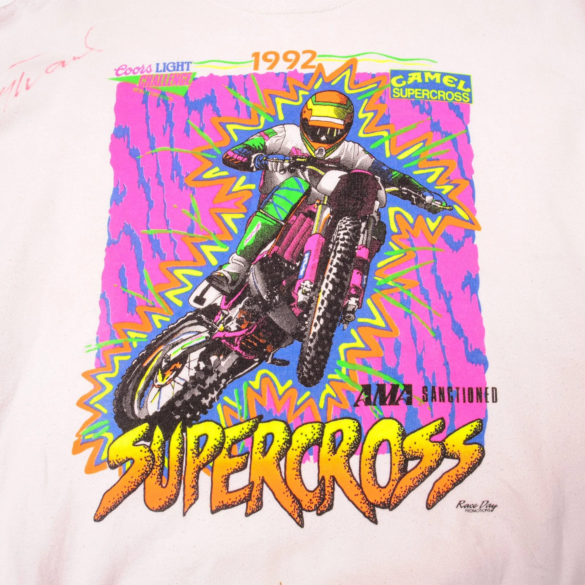 VINTAGE CAMEL AMA SUPERCROSS MOTOCROSS SWEATSHIRT 1992 SIZE XL MADE IN USA