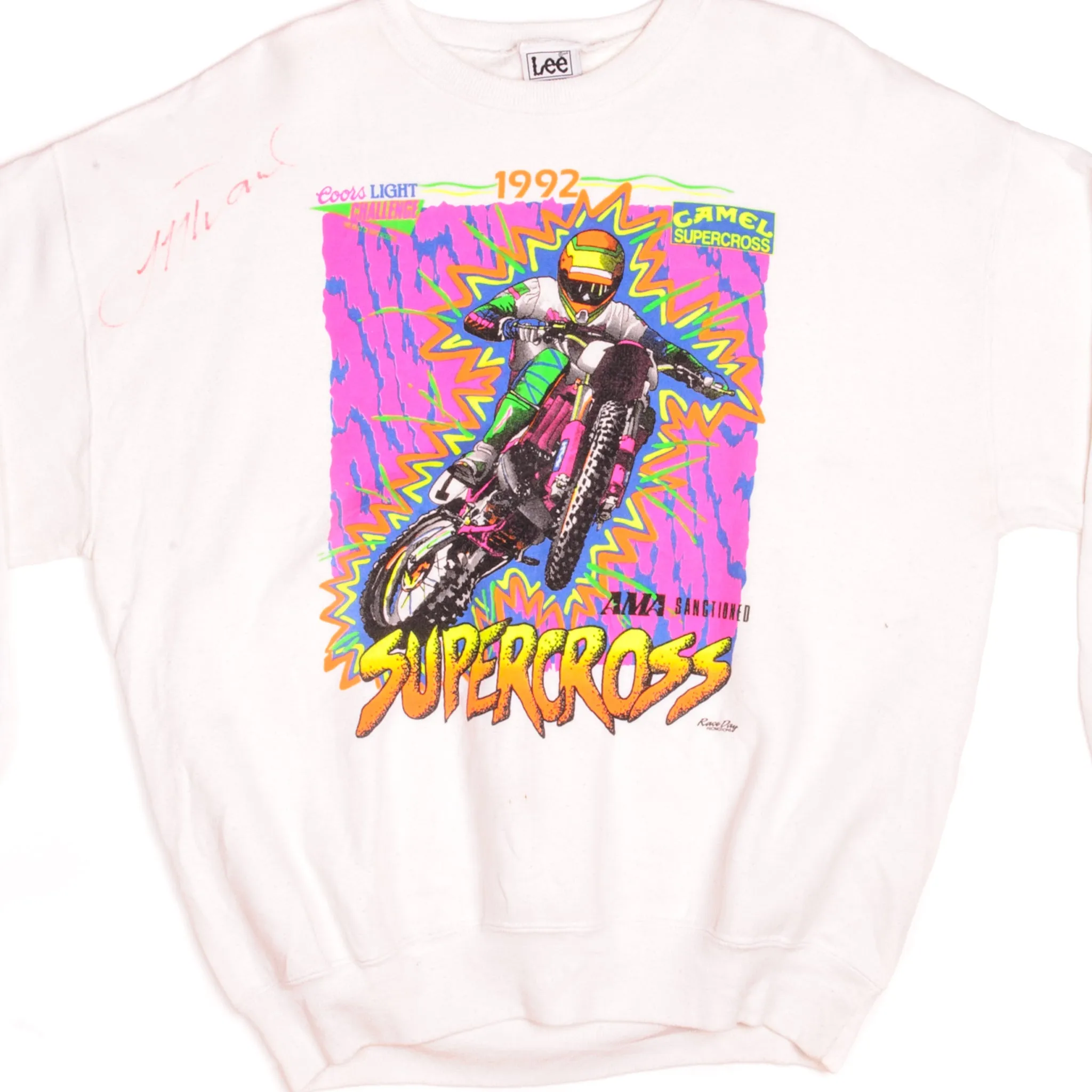 VINTAGE CAMEL AMA SUPERCROSS MOTOCROSS SWEATSHIRT 1992 SIZE XL MADE IN USA