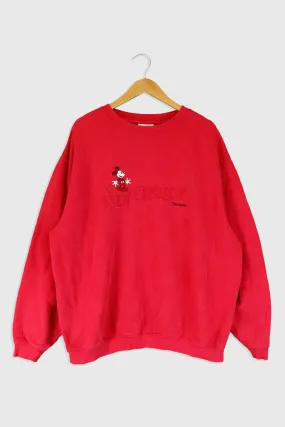 Vintage Disney Patched Mickey Disneyland Sweatshirt Sz XL