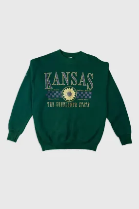 Vintage Kansas The Sunflower State Sweatshirt Sz M