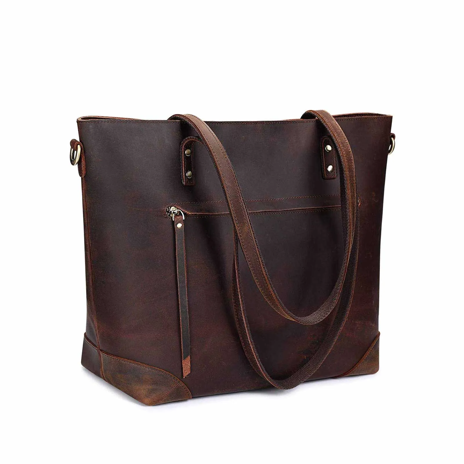 Vintage Leather Tote Bag