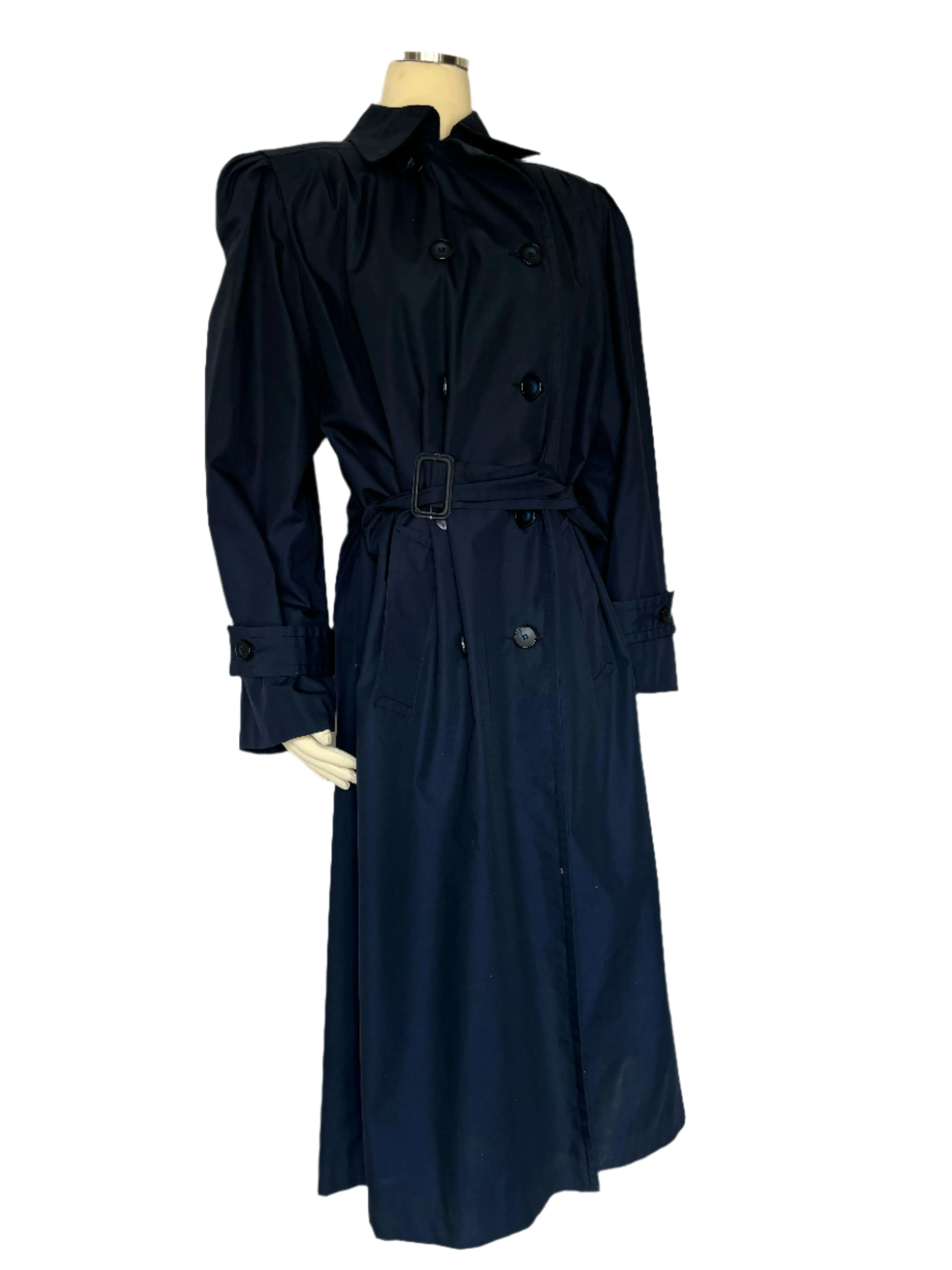 Vintage Nina Ricci Italo Navy Blue Trench