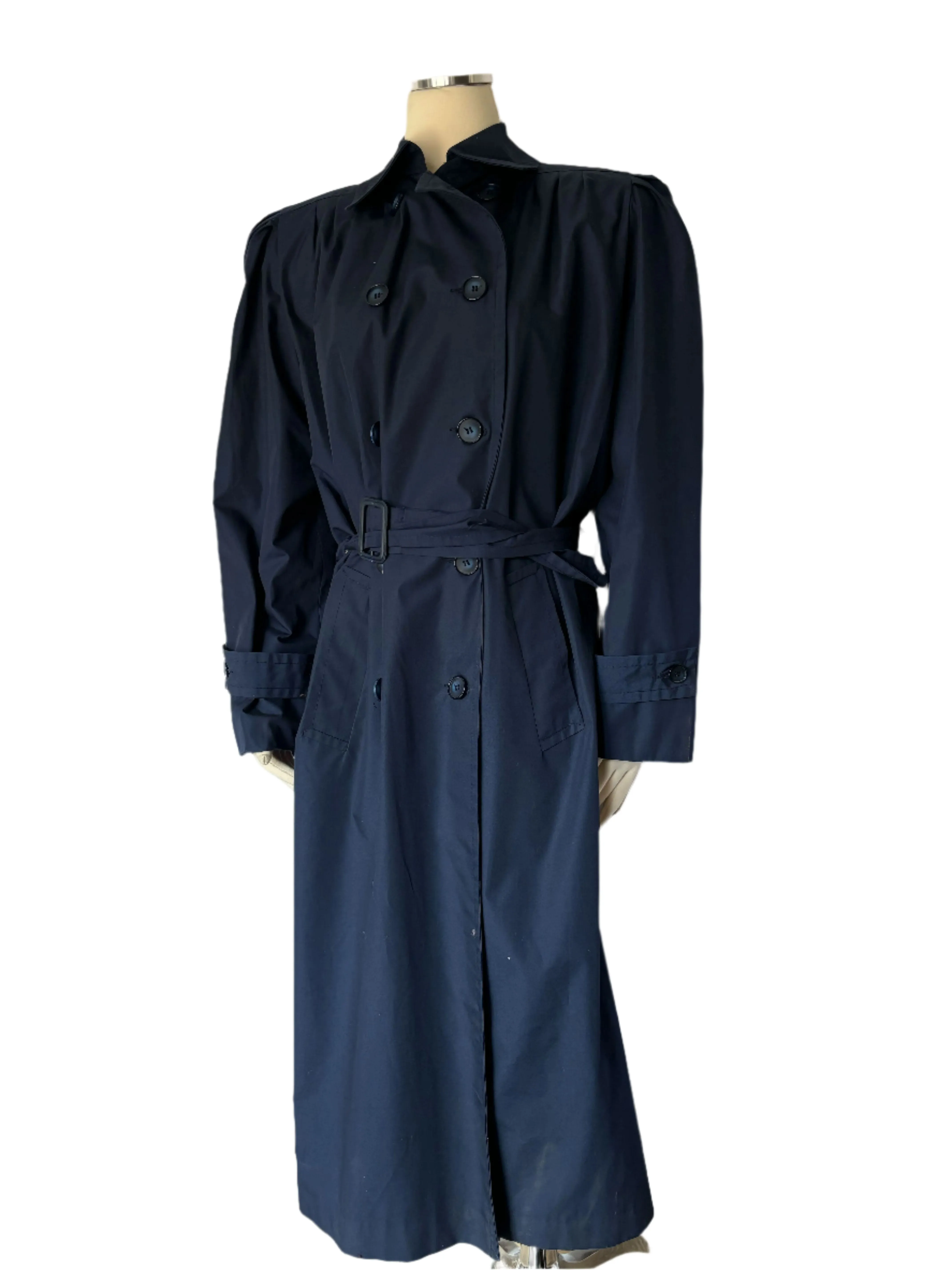 Vintage Nina Ricci Italo Navy Blue Trench