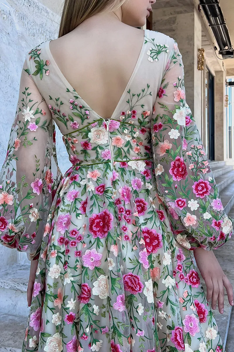 Wildflower Romance Embroidered Maxi Dress