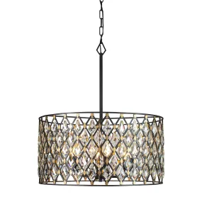 Windsor 345P06CBHG 6-Light Pendant Light - Carbon/Havana Gold