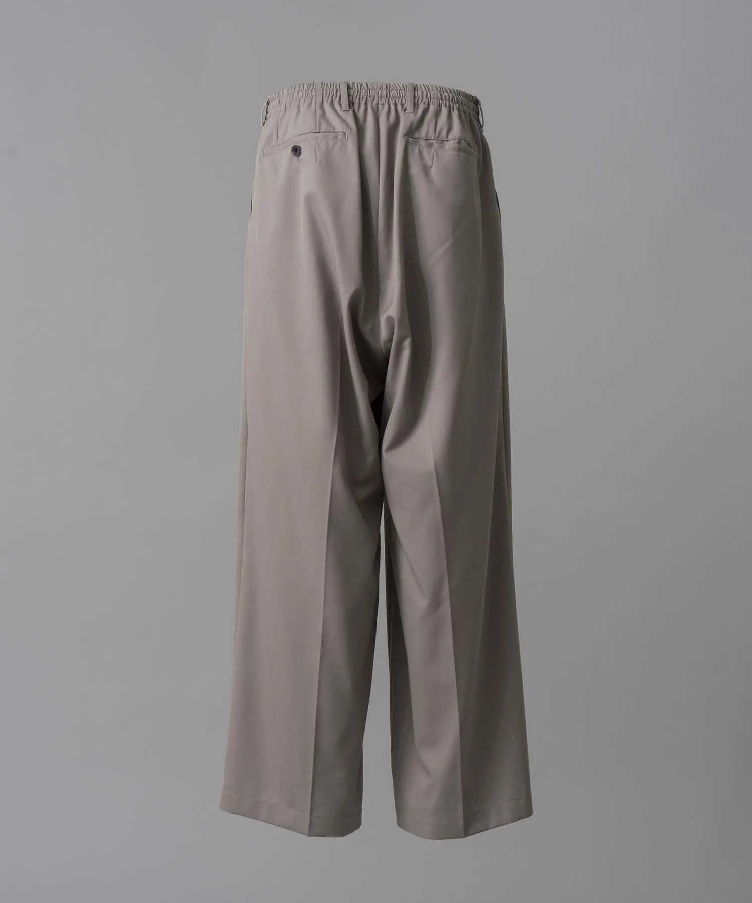 Wool Mix Continuous Tow-Tuck Wide Pants