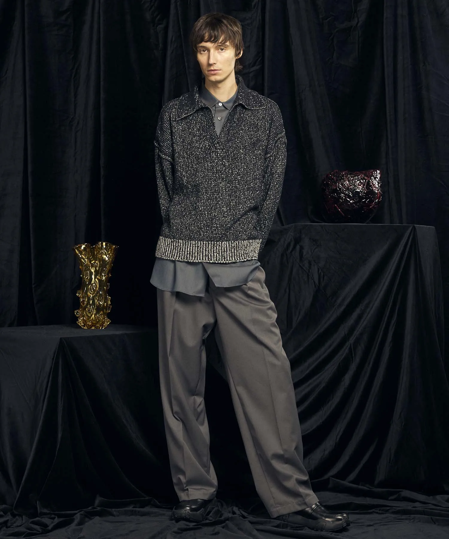 Wool Mix Prime Wide One-Tuck Wide Pants